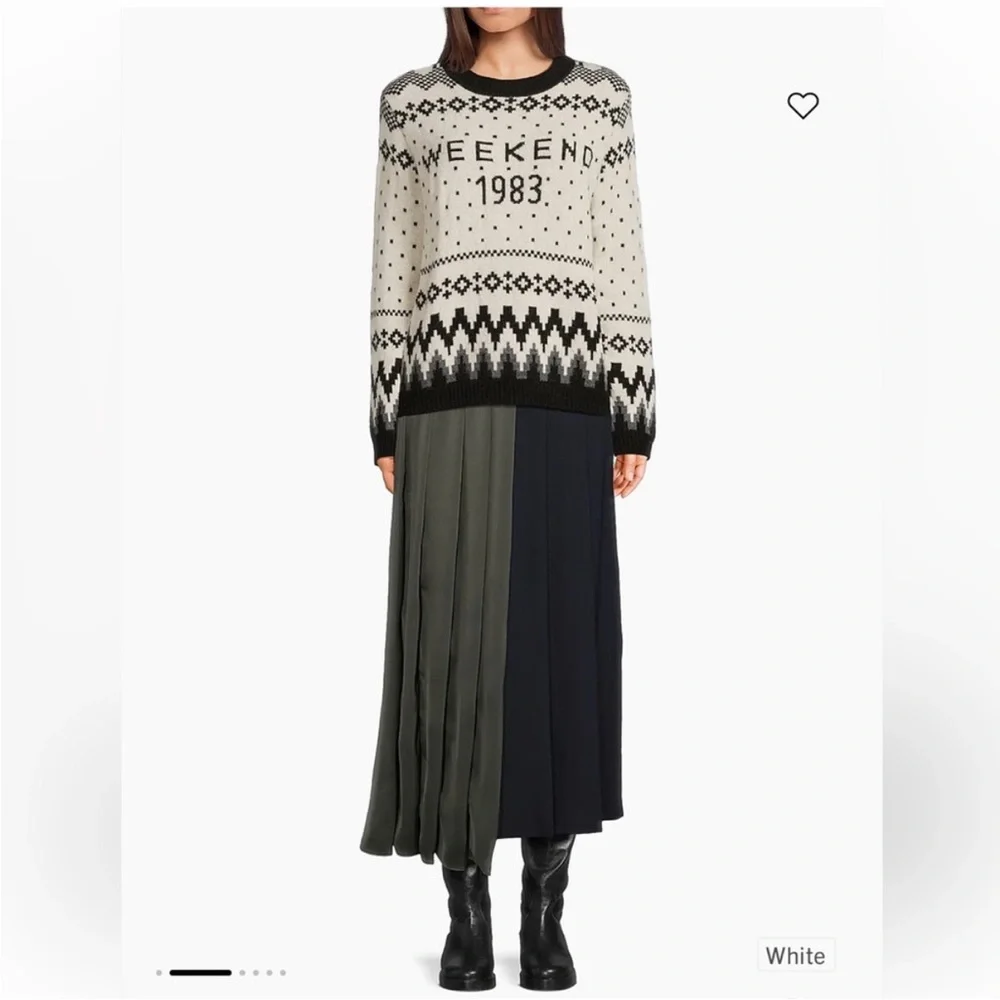 NWT Weekend Maxmara Geometric Sweater, Size M - Picture 4 of 7